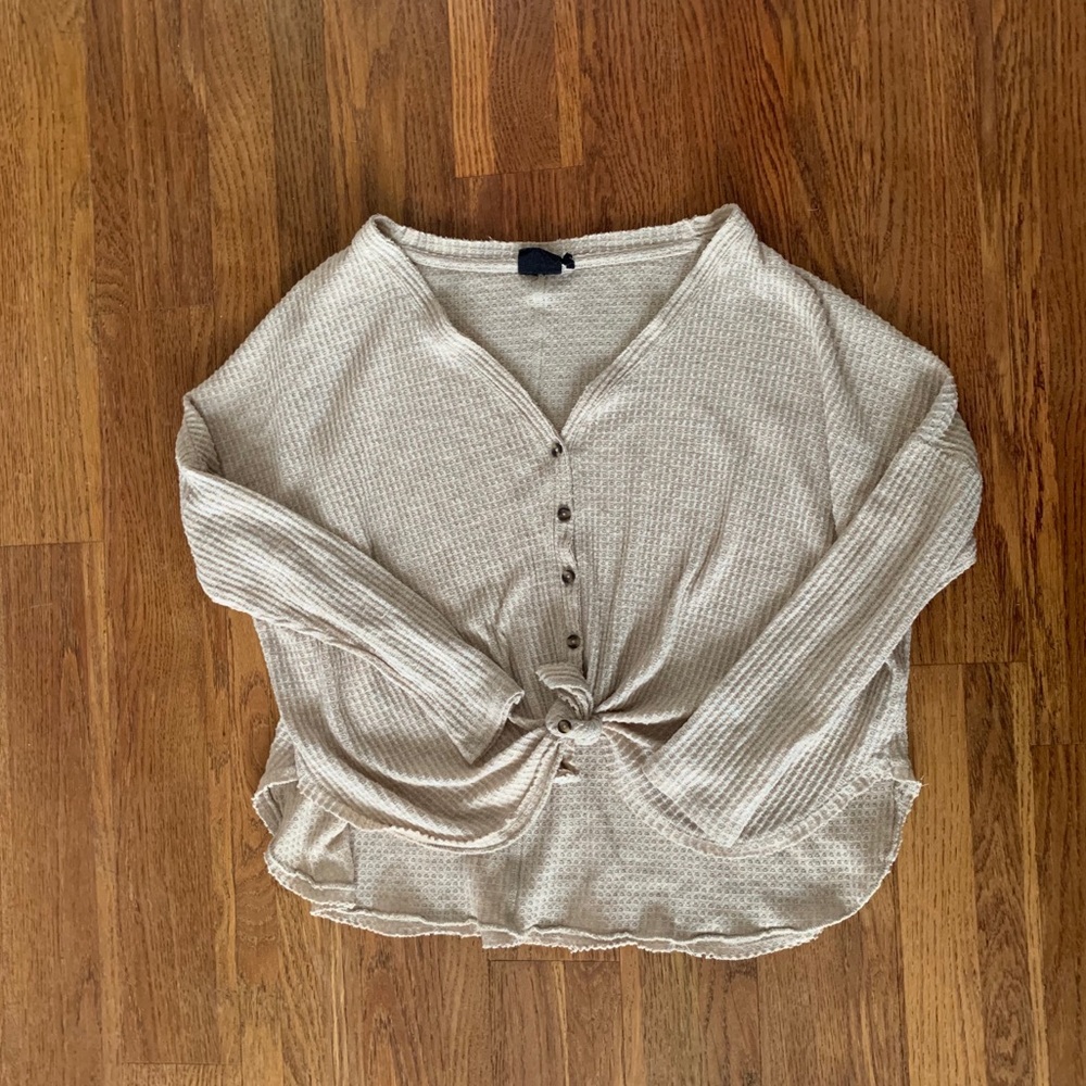 UO Out from Under oversized button-front top